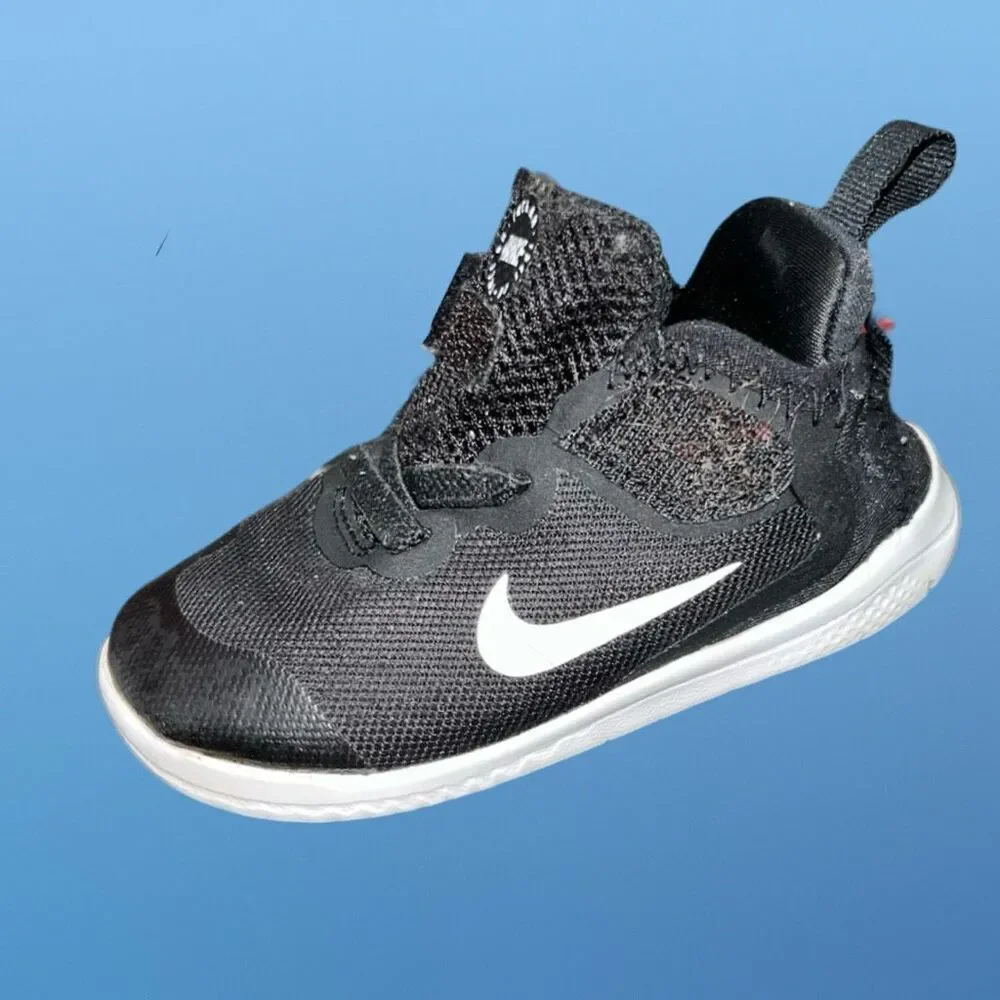 Nike Free Black White Rn 2020 Infant Sneakers Size 6C